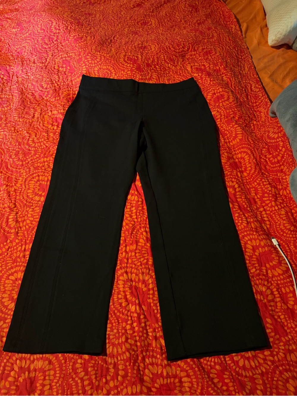 SPANX Black Wide Leg Ponte Dress Pants